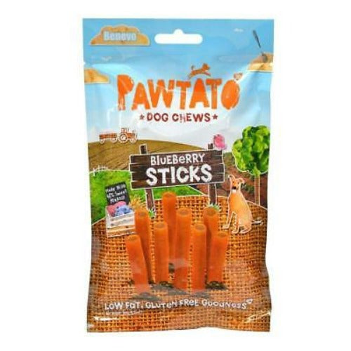 Benevo Pawtato Sticks Sweet Potato & Rice Dog Chews with Blueberries 120g
