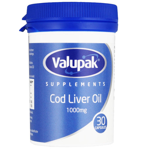 Valupak Cod Liver Oil 1000mg | 30 Capsules